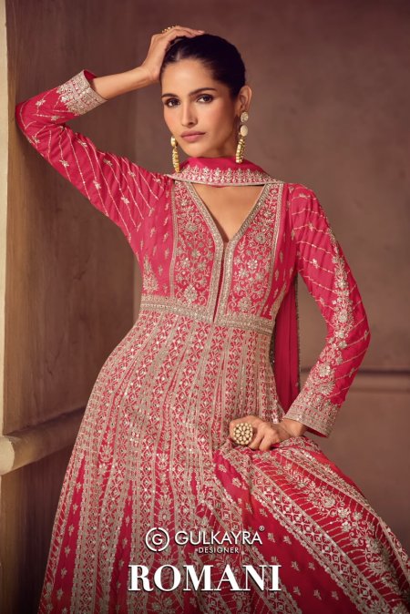 Romani By Gulkayra Chinon Embroidery Gown With Dupatta